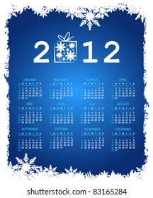 Abstract christmas 2012 calendar