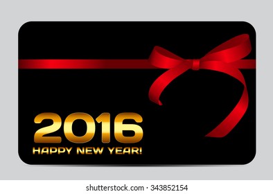 Abstract Christmas and 2016 New Year Card Vector Illustration. EPS10
