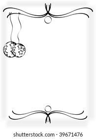 Abstract christmas background with balls