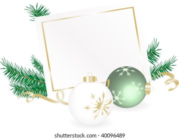 Abstract christmas background with balls
