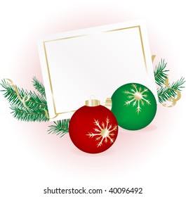 Abstract christmas background with balls