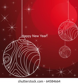 Abstract Christmas background with balls