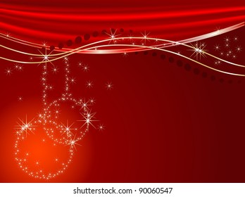 Abstract christmas background with balls