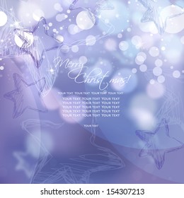Abstract Christmas background with bokeh.