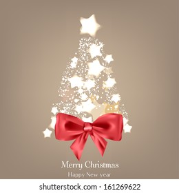 Abstract christmas background with bow