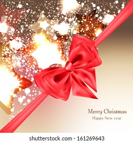 Abstract christmas background with bow