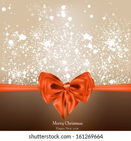 Abstract Christmas background with bow