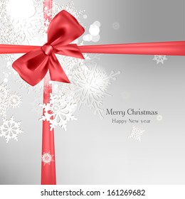 Abstract Christmas background with bow