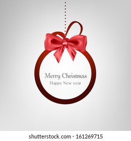 Abstract christmas background with bow