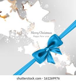 Abstract Christmas background with bow