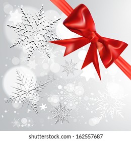 Abstract Christmas background with bow