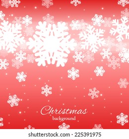 Abstract Christmas background for card, banner, invitation and web design with snowflakes and place for text