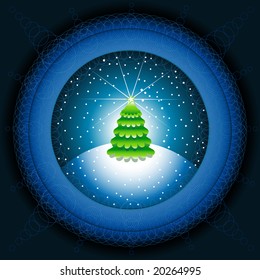 abstrakter Weihnachtshintergrund mit Kreisen.
