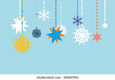 Abstract christmas background, colour  decorations. Vector illustration.