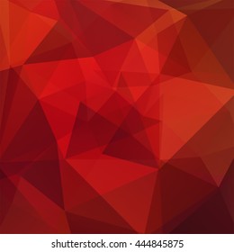 Abstract christmas background consisting of triangles. Geometric design for business presentations or web template banner flyer. Vector illustration. Red, orange colors. 