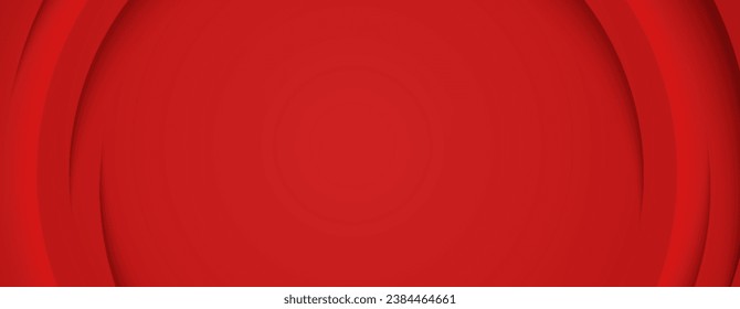Abstract christmas background with curved lines on red background. Illustration horizontal template background banner.