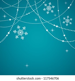 Abstract Christmas Background, decorations, snowflakes