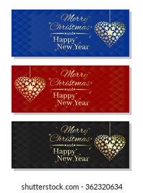Abstract Christmas background for design. Christmas tree on a gold background. Merry Christmas and Happy New Year. Vector card.