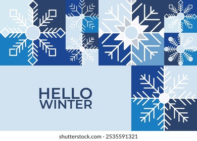 Fondo de Navidades Abstractas, fondo abstracto geométrico del copo de nieve para la Navidad y el invierno, patrón del copo de nieve.