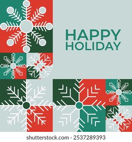 Abstrakter Weihnachtshintergrund, geometrisch abstrakter Schneeflocken-Hintergrund für Weihnachten und Winter, Schneeflocken-Muster.