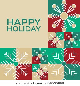 Abstract Christmas background, geometric abstract snowflake background for christmas and winter, snowflake  pattern.