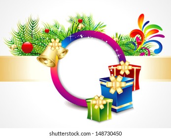 abstract Christmas background with gifts vector illustration 