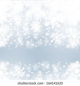 Abstract Christmas background greeting with snowflakes 