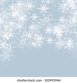 Abstract Christmas background greeting with snowflakes 