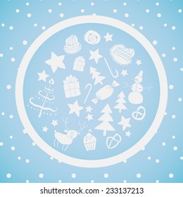 Abstract christmas background. Holiday theme. Can be used for card, invitation or some text.