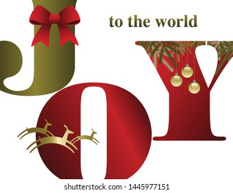 An abstract Christmas background with Joy to the World as it’s theme 