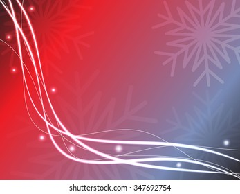 Abstract christmas background with neon lines