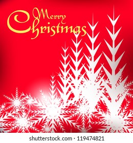 Abstract Christmas Background in red color vector Illustration.