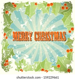 abstract christmas background in retro style, vector illustration, eps 10 with transparency