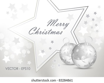 Abstrakter Weihnachtshintergrund mit glänzenden Bausteinen und großem Stern