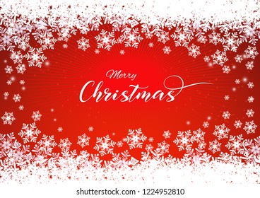 Abstract Christmas background with snow flakes with blank copy space for your text.-Vector illustration