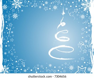 Abstract christmas background with snowflake, element for design, vector illustration