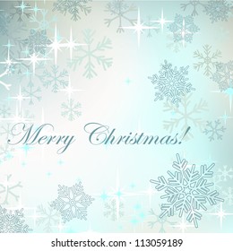 Abstract Christmas background with snowflakes