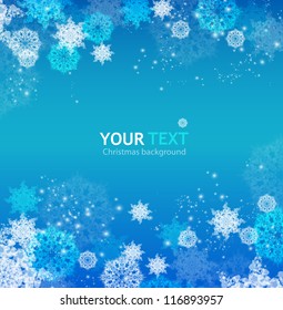 Abstract Christmas background with snowflakes