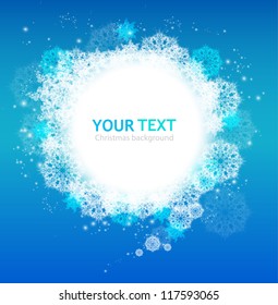 Abstract Christmas background with snowflakes