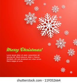 Abstract Christmas Background with snowflakes