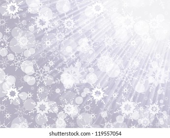 Abstract Christmas background with snowflakes