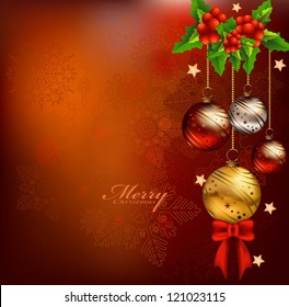 Abstract christmas background with snowflakes