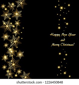 Abstract Christmas background with snowflakes