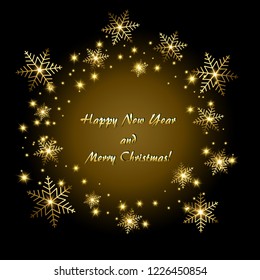 Abstract Christmas background with snowflakes