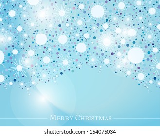 Abstract Christmas background with snowflakes