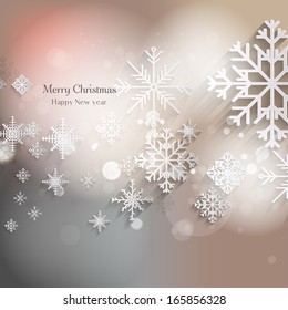 Abstract christmas background with snowflakes