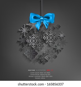 Abstract christmas background with snowflakes