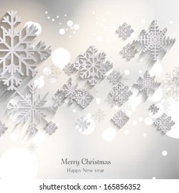 Abstract christmas background with snowflakes