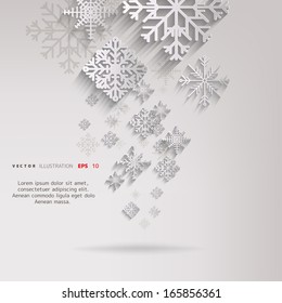 Abstract christmas background with snowflakes
