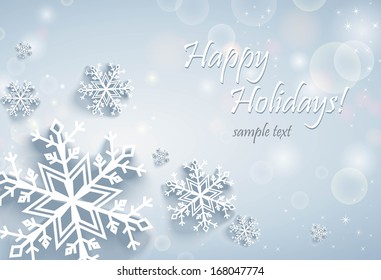 Abstract Christmas background with snowflakes 